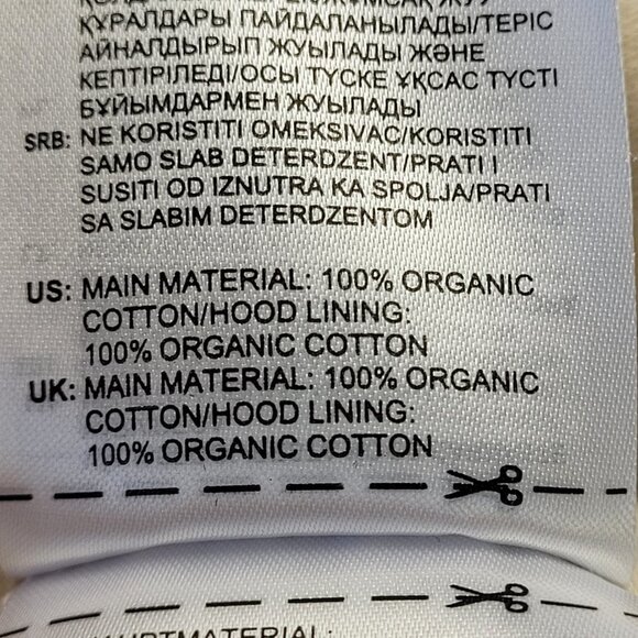 Adidas Woman’s Ivory Embroidered Logo French Terry Crop Top Hoodie XL - Picture 10 of 12